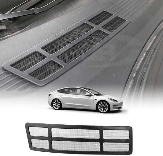 Air Flow Intake Vent Grille ABS Plastic Protection Inlet Cover Leaves Insect Guard for Tesla Model 3 (2017-2023)