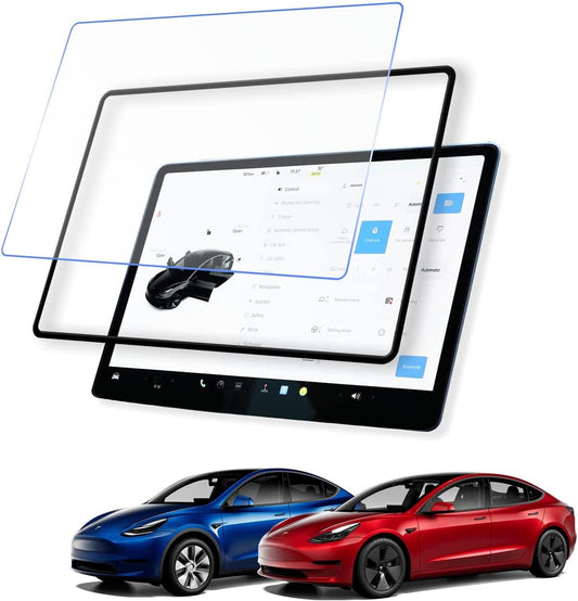 Center Control Tempered Glass Screen Protector for Tesla Model 3 and Model Y, 15" Car Navigation Touch Screen Protector