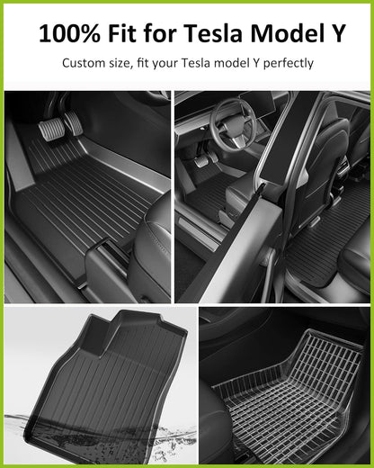 3D TPE All Weather Floor Mats for Tesla Model Y 2021-2024