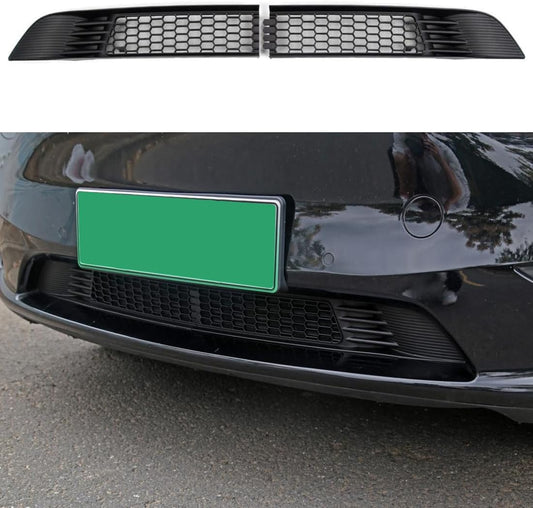 Car Front Air Flow Vent Inlet Intake Grill Mesh Grille Grid Protection Cover for Tesla Model Y (2021-2024)